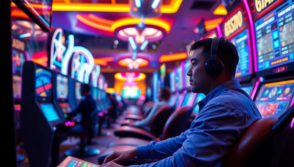 Bermain dengan bensu4d dalam lingkungan permainan yang futuristik dan cerah.