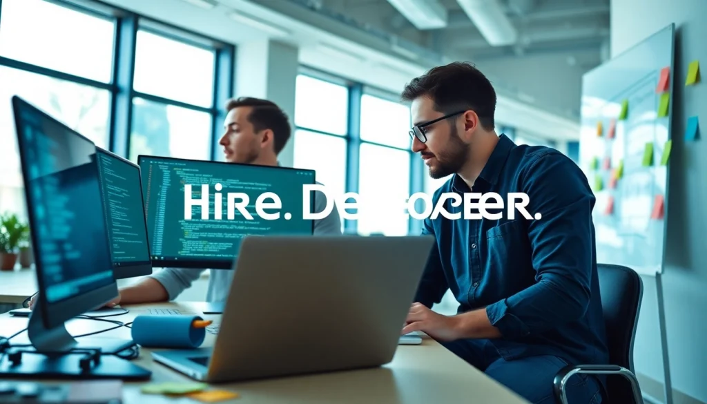 Hire developers in a collaborative workspace with professionals coding together.