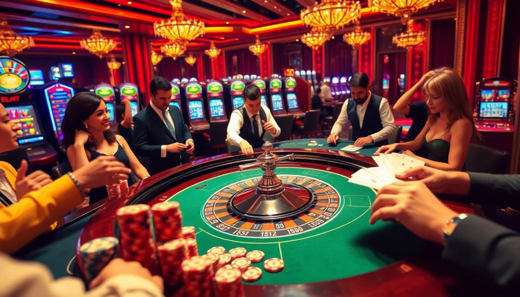 Experience the thrill of luxury gaming at VMAX casino with roulette and cards.