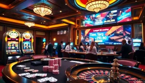 Experience the excitement of gambling at trang chủ new88 with vibrant casino tables and engaging players.