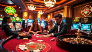 Thrilling poker action with players at a luxurious table, showcasing bet88.com excitement.