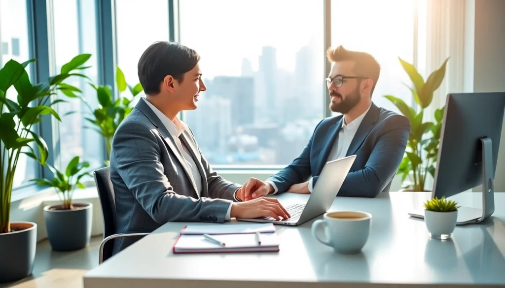 Engage with a business coach near me for professional guidance in a bright office.