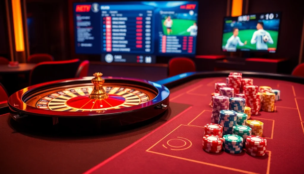 Lương Sơn TV offers an exciting online gambling experience with vibrant poker chips and live match updates.