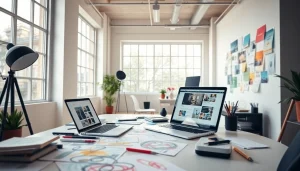 Engage with the creative spirit at https://heleensnyasyatelje.se showcasing an inspiring designer's workspace.