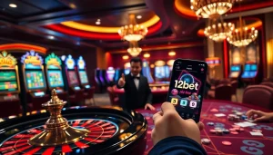 Experience the excitement of 12bet casino games with vibrant tables and engaging players.