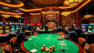 Players winning at a casino table during an obral toto event, with chips and games showcased.