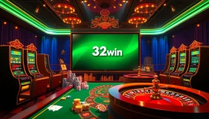 Experience thrilling online gaming with the app 32win on a vibrant casino interface filled with excitement.