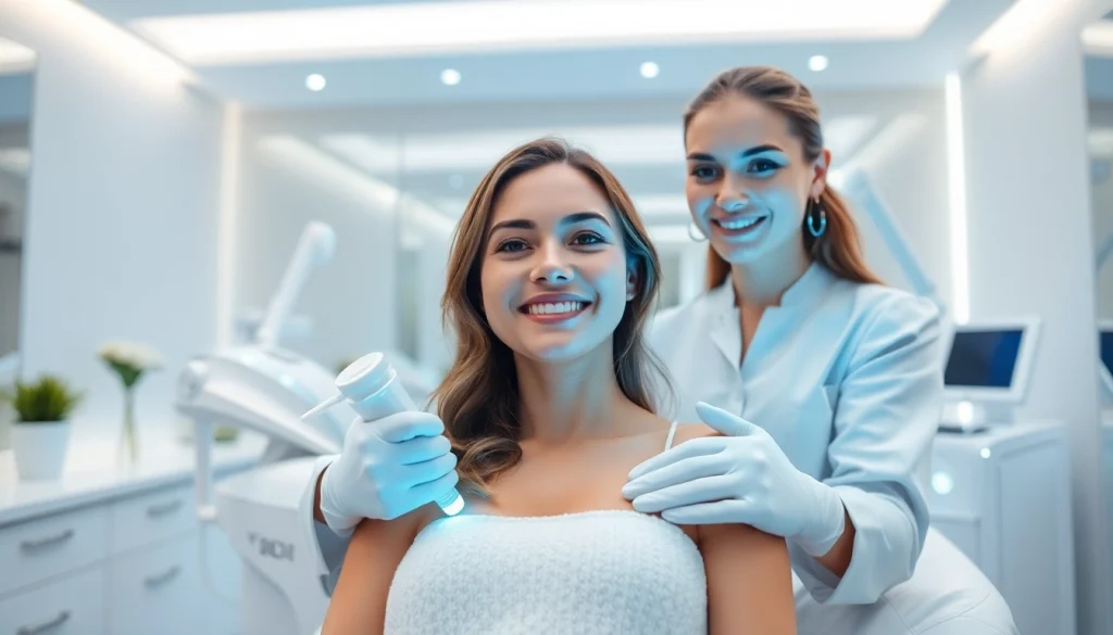 Epilare definitiva cluj laser hair removal in a modern beauty salon setting