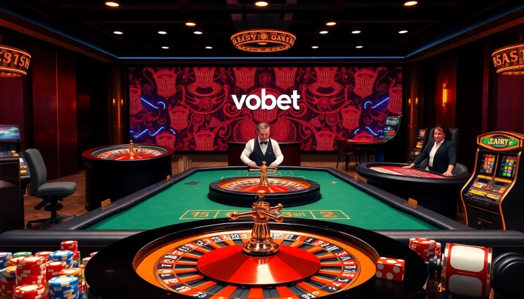 Experience exciting gameplay at vaobet with dynamic casino tables and vibrant gaming elements.