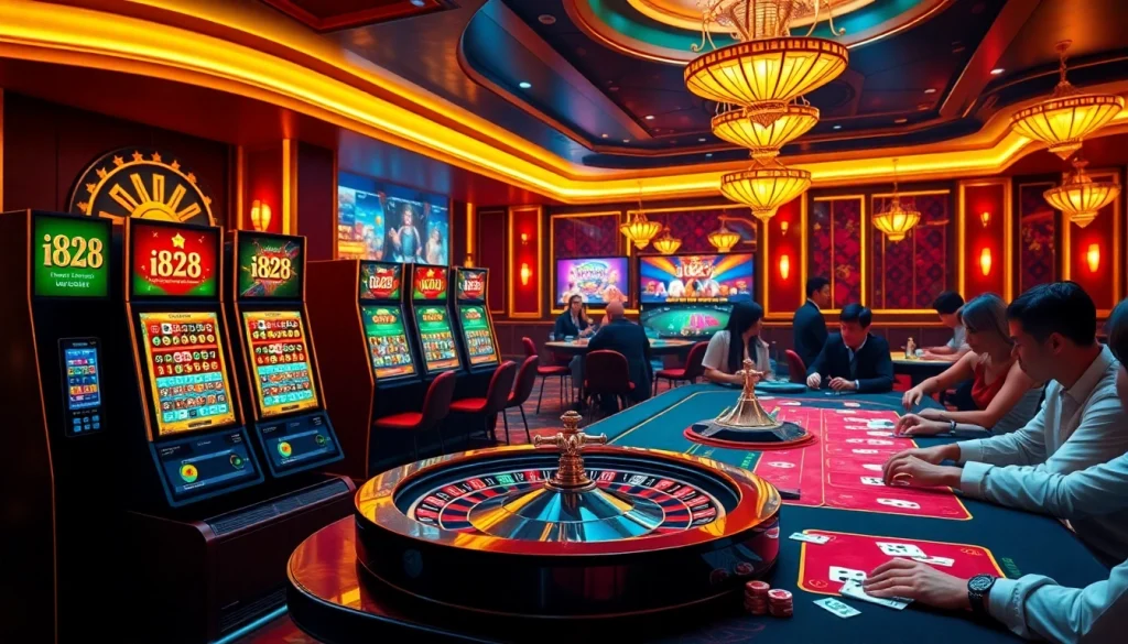 Play exciting games at i828 Casino with colorful slots and poker action.