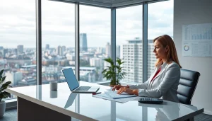 Profesjonalny księgowy Marzena Owczarzak świadczący usługi księgowe w nowoczesnym biurze.