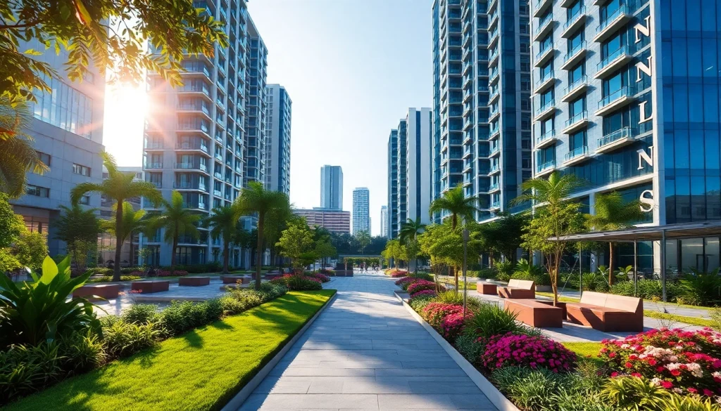 Showcasing the Tampines EC, a modern executive condominium nestled in a lush urban landscape.
