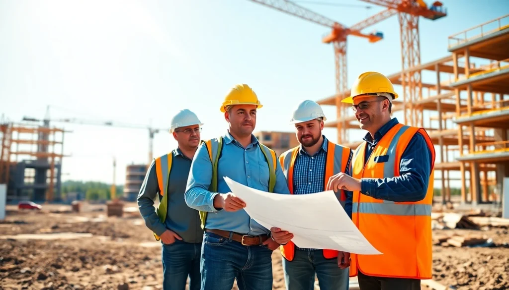 Engaging scene of construction association North Carolina members collaborating on a project.