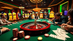 Understanding tài 3.5/4 là gì in an immersive casino environment with players engaged in betting.