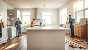 Home renovation project in progress with a modern kitchen transformation.