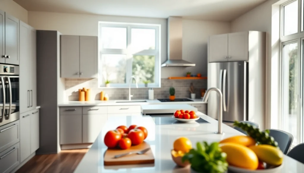 Enhance your home renovation with a modern kitchen design showcasing style and functionality.