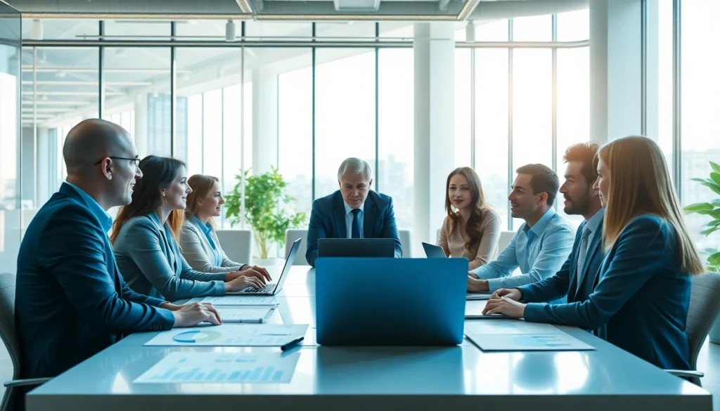 Engaging business meeting highlighting teamwork and innovative ideas.