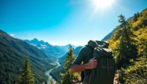 An adventurer on a rugged trail in nature, inspired by https://fernweh-abenteuer.de.