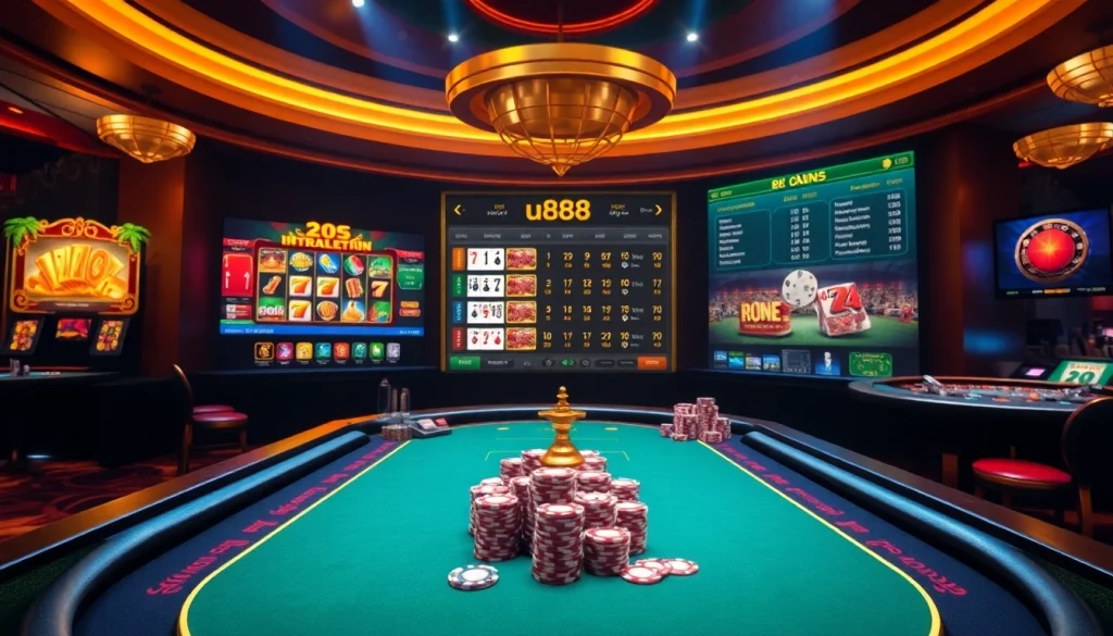 Experience the thrill of u888 with vibrant casino gaming visuals and betting excitement.