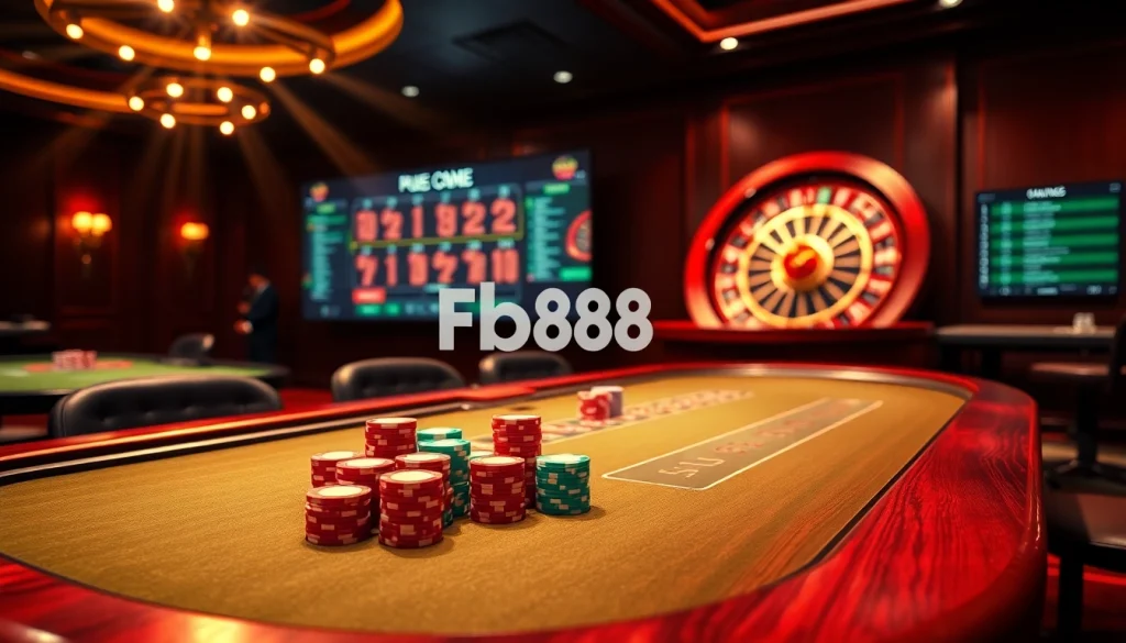 Experience thrilling online poker at Fb88 with a luxurious casino atmosphere and vibrant betting action.