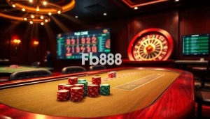 Experience thrilling online poker at Fb88 with a luxurious casino atmosphere and vibrant betting action.
