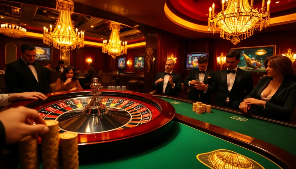 Experience thrilling gameplay with onicplay's vibrant casino atmosphere featuring roulette and poker.