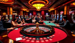 Players engage in thrilling games at UU88, showcasing poker chips and a roulette wheel.