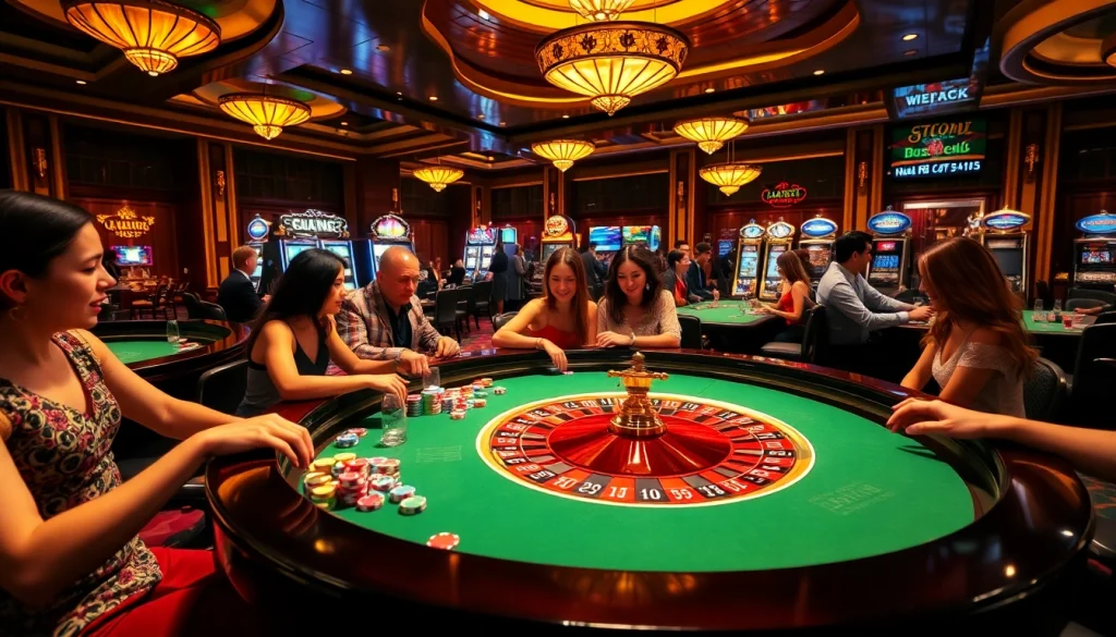 Enhance your winnings with Tool xổ số siêu tốc in a bustling casino filled with excitement.