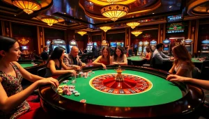 Enhance your winnings with Tool xổ số siêu tốc in a bustling casino filled with excitement.