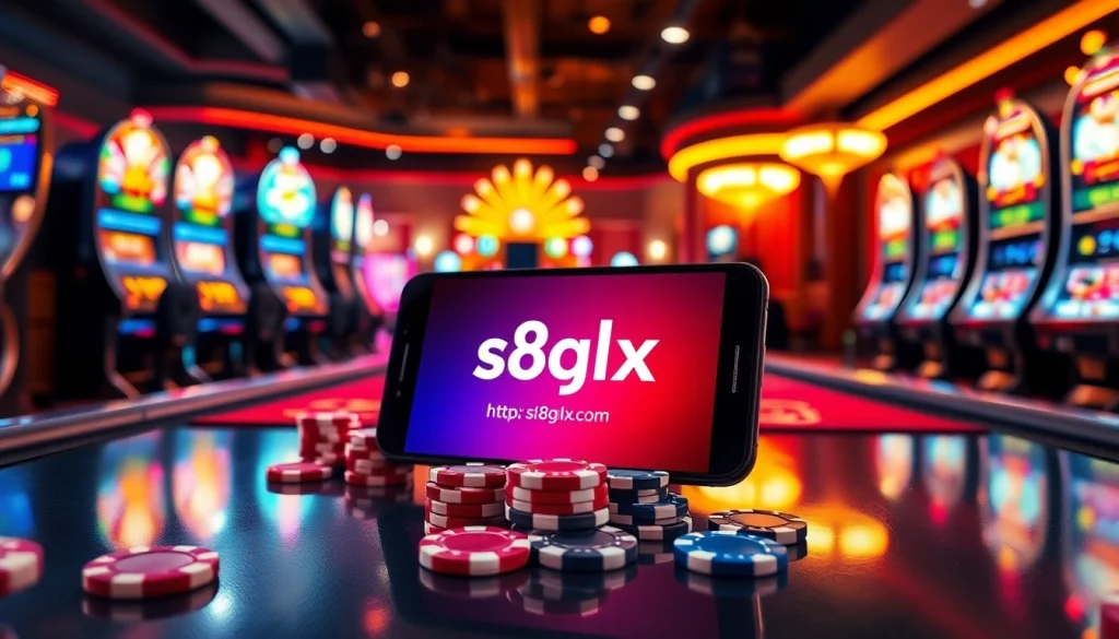 Experience excitement at https://s8glx.com with vibrant poker chips and elegant casino tables.