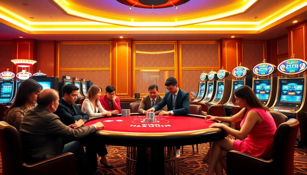 Experience the excitement of the hz88 app with vibrant casino visuals and poker gameplay.