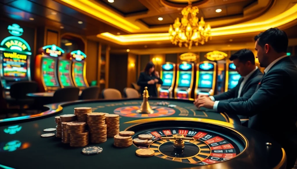 Types of amazon sellers represented through a dynamic casino scene featuring poker tables and slots.