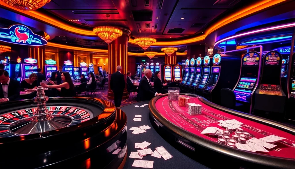 Experience the excitement at the rebahin casino, with vibrant roulette wheels and elegant players.