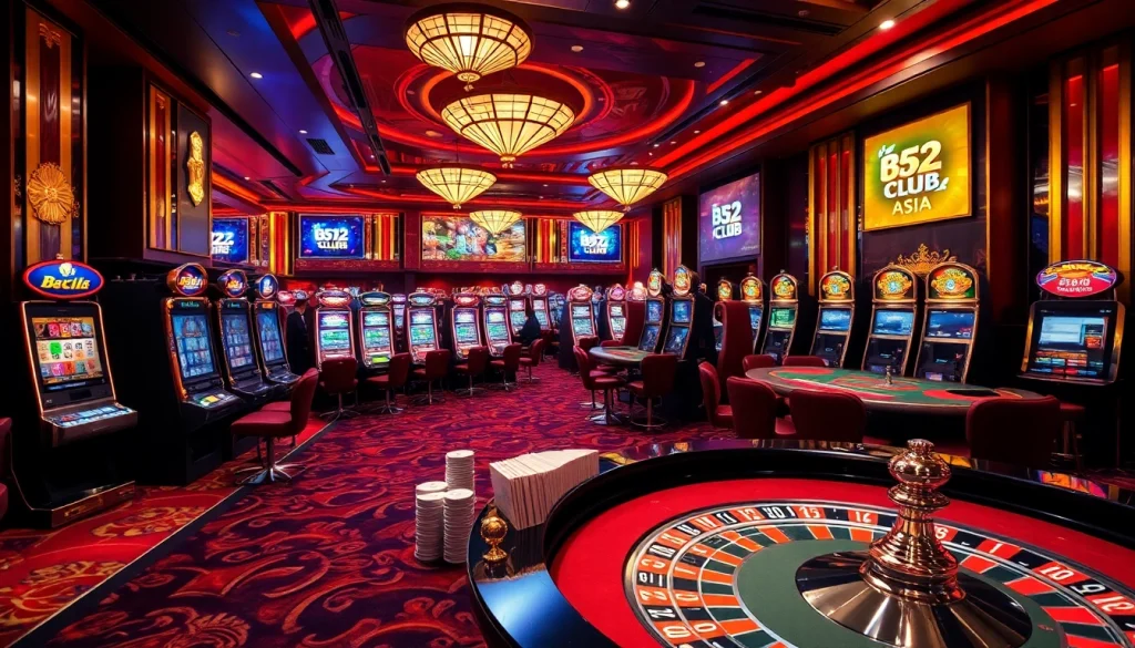 Experience thrilling games at b52club asia's vibrant casino floor with poker and slots.