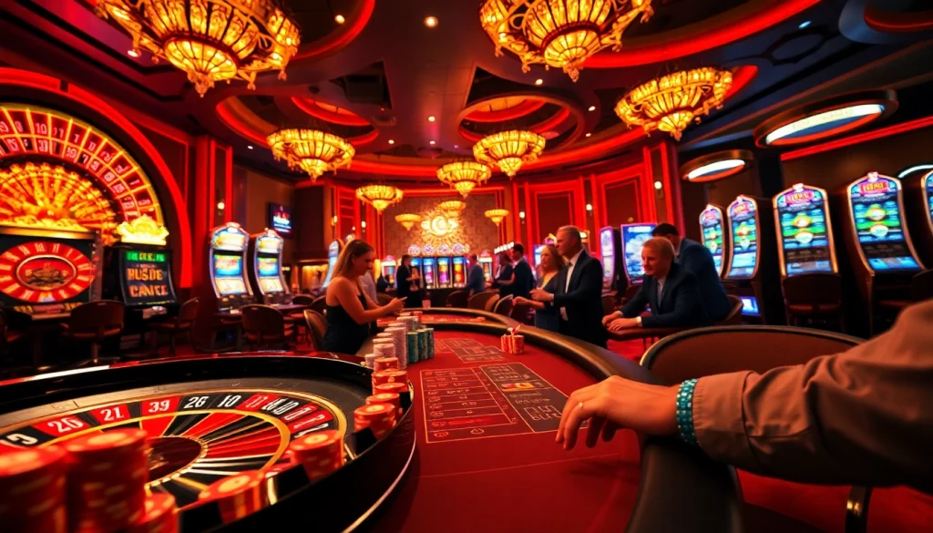 Experience thrilling gameplay at the nk88 casino with colorful poker chips and an engaging roulette wheel.
