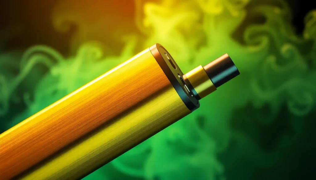 Exodus THC-A Disposable Vape, PECAH837 model, showcasing premium gold design and vapor clouds.