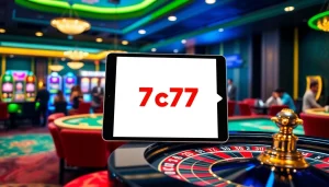 Experience premium gaming with the 7c77 app featuring vibrant casino elements.