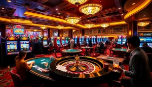 Players enjoying high-stakes games at SOIBET's luxurious casino environment.