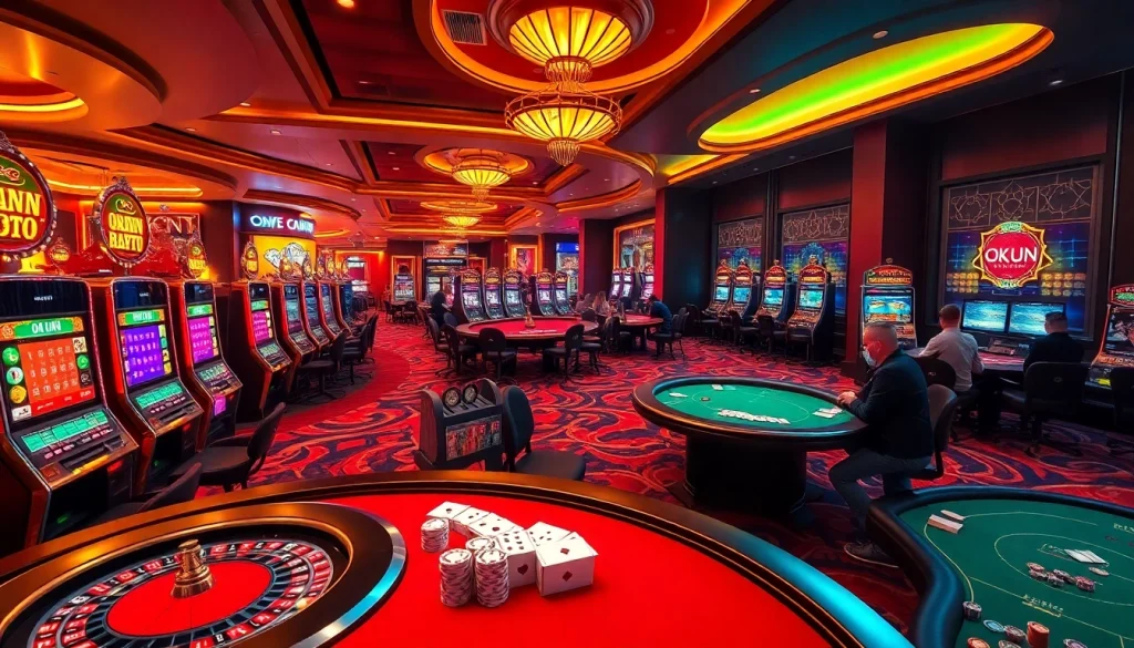 Experience the thrill of betting at OKFUN casino with vibrant games and luxury ambiance.