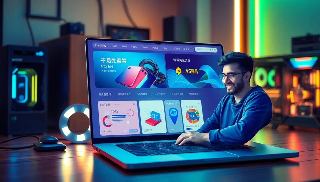 Exciting online shopping scene showcasing ドスパラ クーポン discounts on a sleek digital interface.