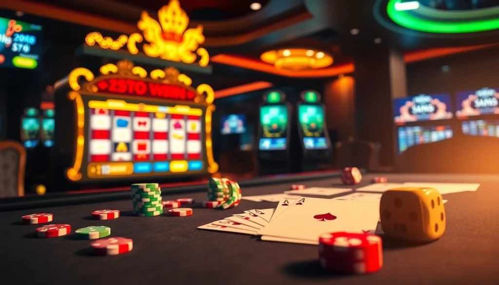 Experience the thrill of nhà cái xx88 at an upscale casino game table with vibrant poker chips.