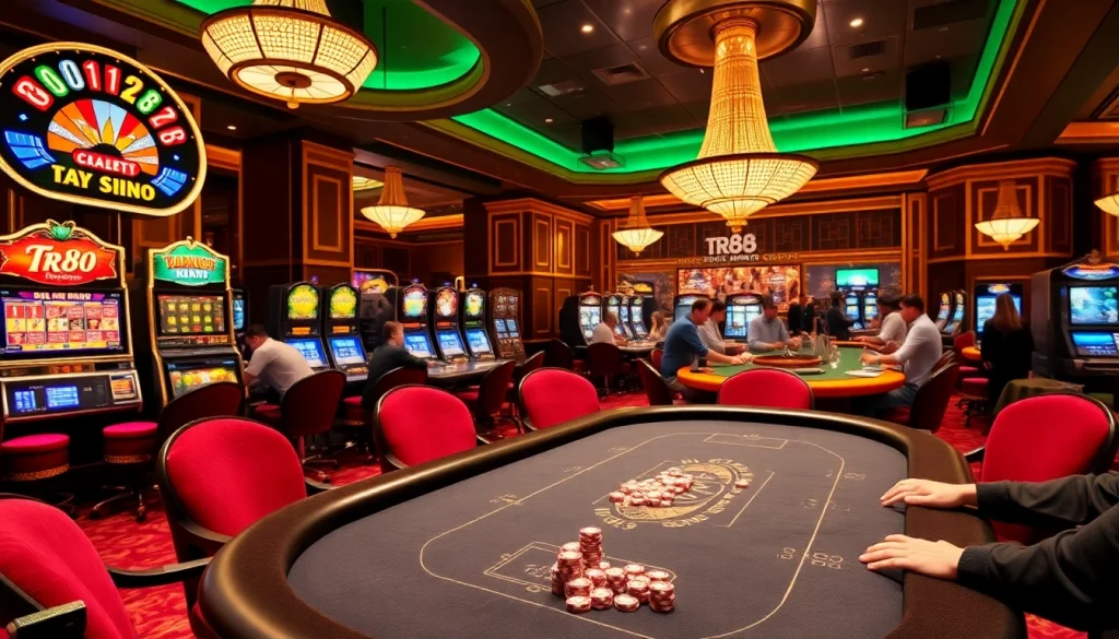 Experience high-stakes excitement at TR88 CASINO with vibrant slot machines and thrilling games.