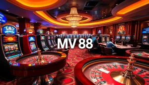 Experience the thrill of MV 88 with players at a vibrant casino table.