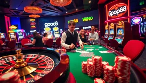 Experience electrifying casino action with good88's lively roulette, poker, and slot machines.