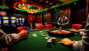 Experience the excitement of MM88 casino with players enjoying poker and vibrant gaming tables.