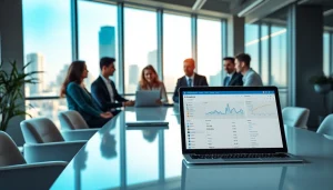 Collaborative team at an AI automation agency in UK discussing innovative strategies.