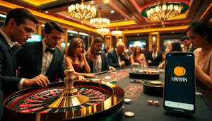 Experience the excitement of casino gambling with the app haywin as players engage at tables.
