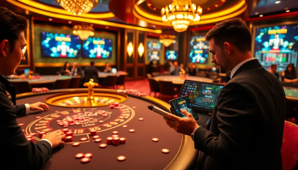 Exciting gambling scene showcasing Haywin online gaming experience with luxury and thrill.