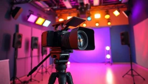 Engaging video production Phoenix setup with professional equipment in a creative studio.