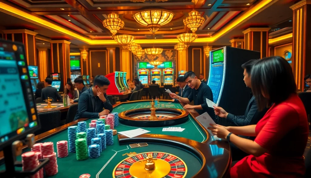 Experience the excitement of Nhà cái 23win with vibrant casino tables and engaging online gambling visuals.